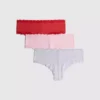 3-pack geribbelde hipster-slips van microvezel
