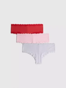 3-pack geribbelde hipster-slips van microvezel