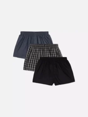 3-pack geweven boxershorts