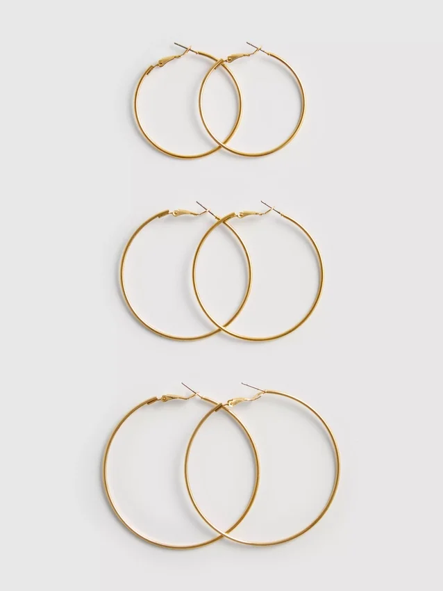 3-pack grote hoepeloorbellen