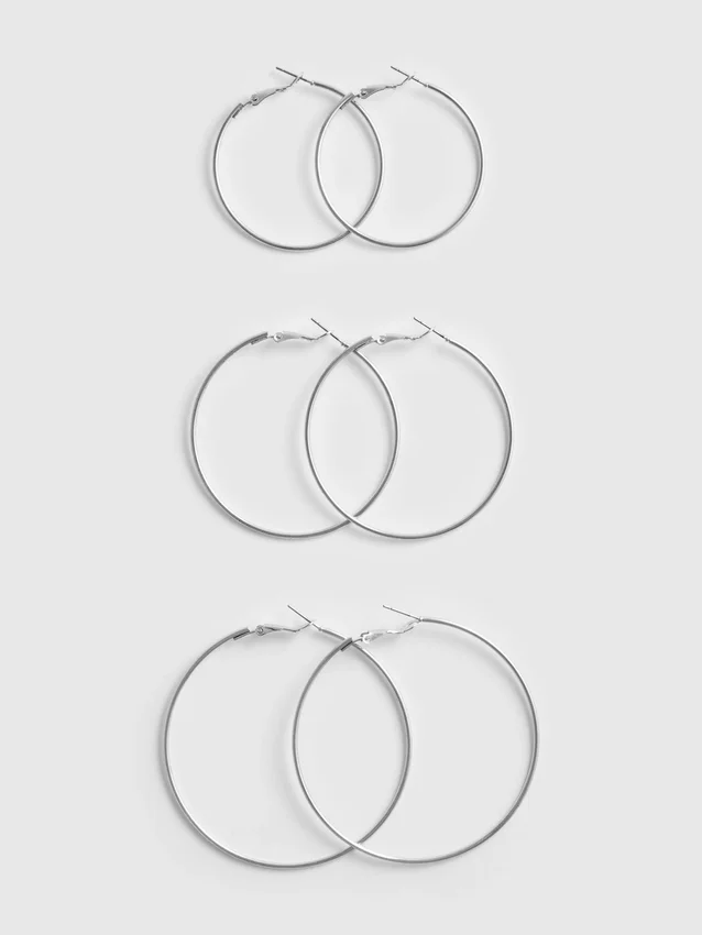 3-pack grote hoepeloorbellen
