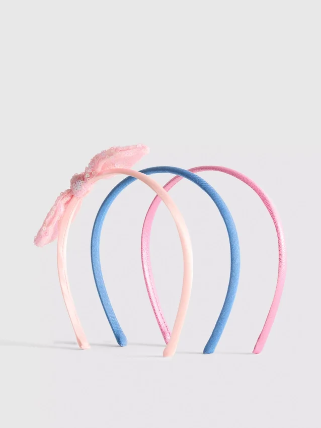 3-pack haarbanden met strik
