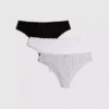 3-pack katoenen Brazilian slips