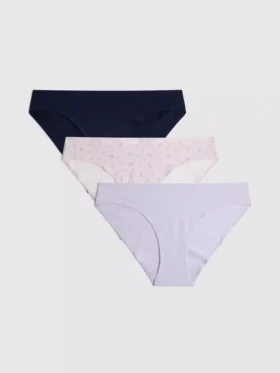 3-pack katoenrijke onzichtbare minislips