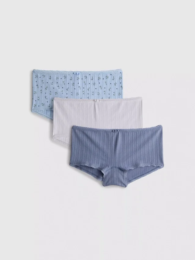 3-pack naadloze mini-boyshorts