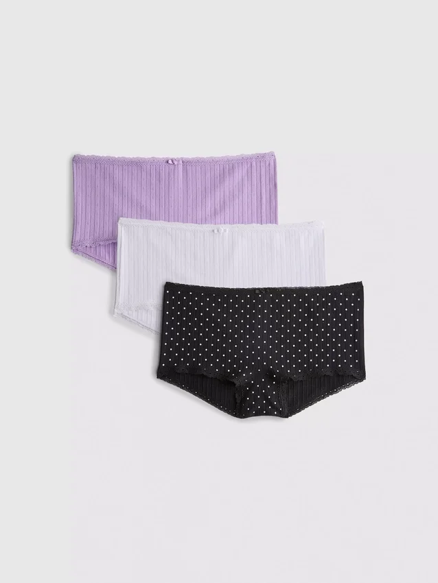 3-pack naadloze mini-boyshorts