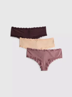 3-pack neutrale hipster-slips van microvezel