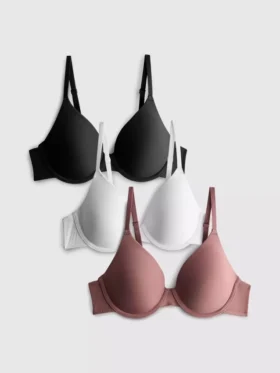 3-pack T-shirt-bh's met volledige bedekking