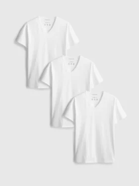 3-pack T-shirts met V-hals
