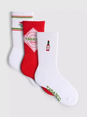 3-pack Tabasco-sokken