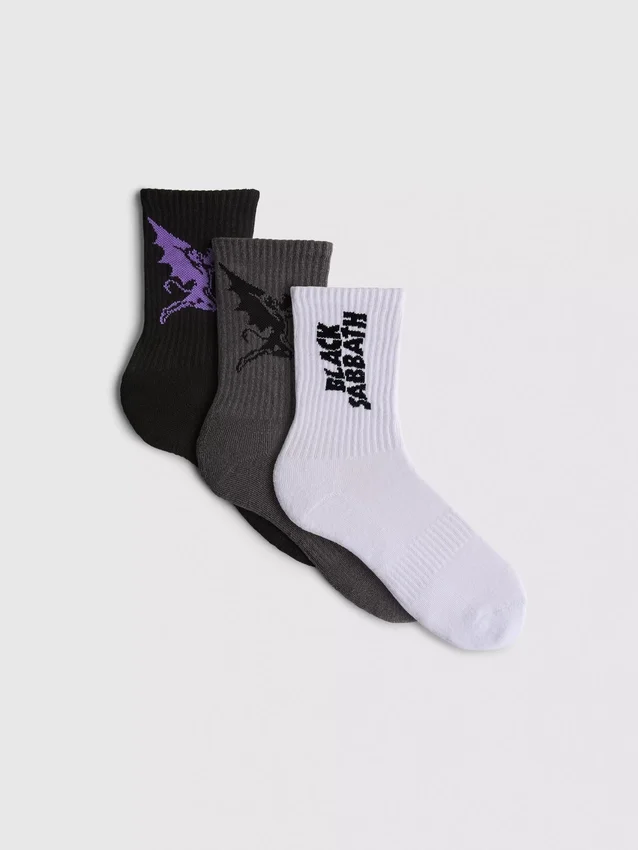 3-pack zwarte Sabbath-sokken