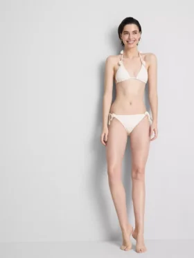 3D-bikini-broekjes met bloemenprint en strikjes aan de zijkant