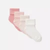 4-pack babysokken met omgeslagen boord