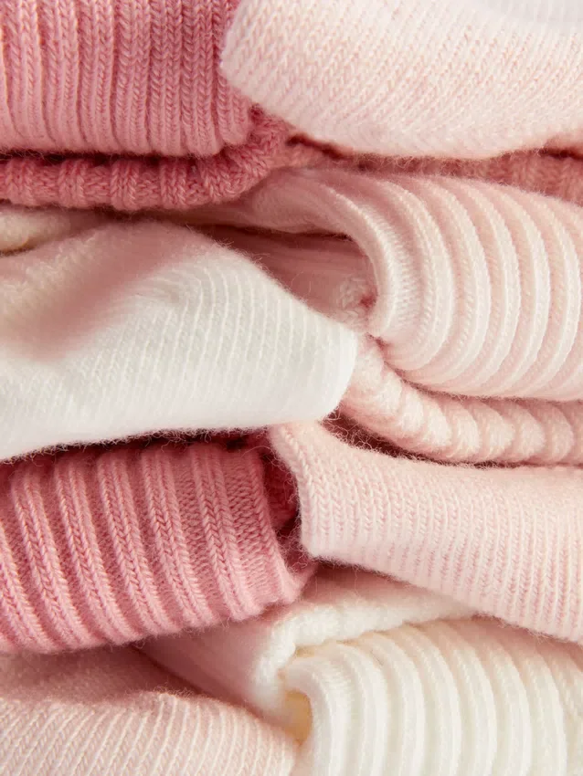 4-pack babysokken met omgeslagen boord