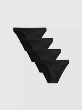 4-pack microvezel slips met hoge beenuitsnede