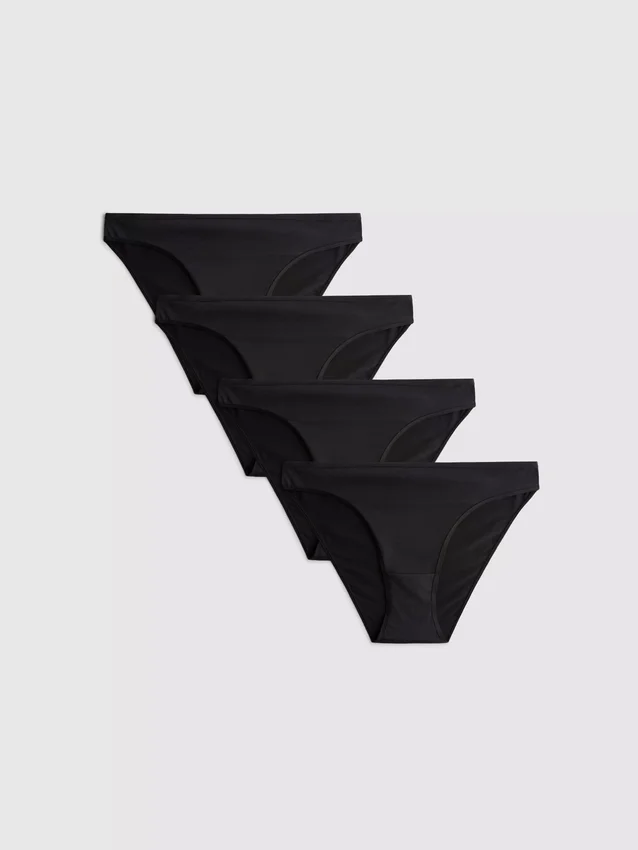 4-pack microvezel slips met hoge beenuitsnede