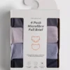 4-pack microvezel slips met hoge taille