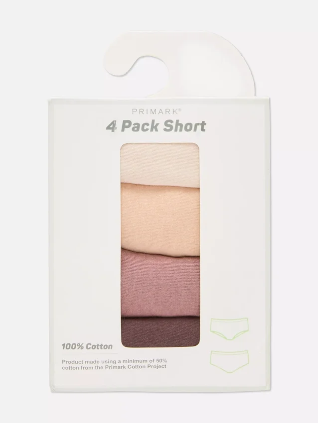 4-pack neutrale katoenen slips
