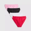 4-pack slipjes met ruches en hoge taille
