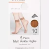 5-pack enkellange kousen van 10 denier