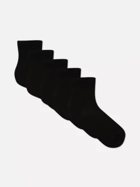 5-pack geribde kwartsokken