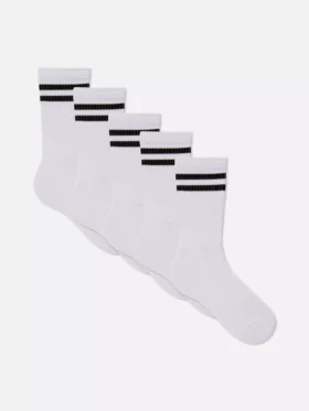 5-pack gestreepte enkelsokken