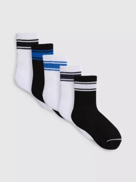 5-pack gestreepte sportsokken
