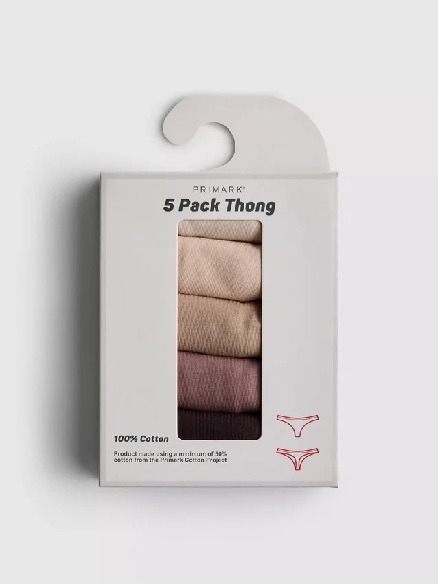 5-pack neutrale katoenen strings