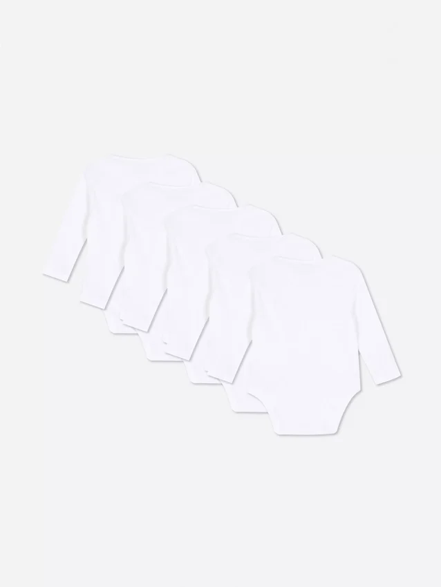 5-pack onmisbare rompertjes met lange mouwen