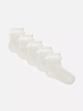 5-pack sokken met ruches