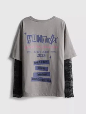 6-15 jaar | K-pop Demon Hunters T-shirt met lange mouwen en kant