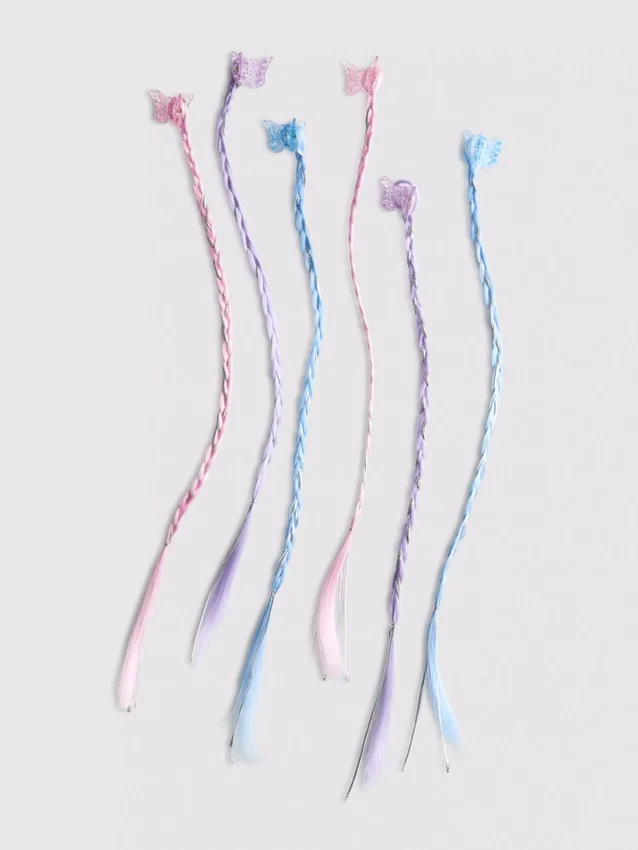 6-delige set haarclips met vlindermotief