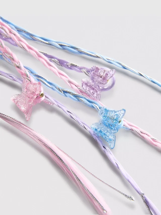 6-delige set haarclips met vlindermotief