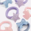 6-pack haarelastiekjes met bedeltjes