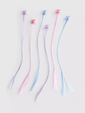6-pack vlinder-haarvlechtclips