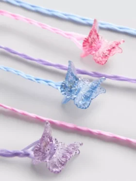 6-pack vlinder-haarvlechtclips