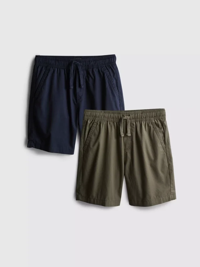7-15 jaar | 2-pack shorts met trekkoord