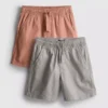 7-15 jaar | 2-pack shorts met trekkoord