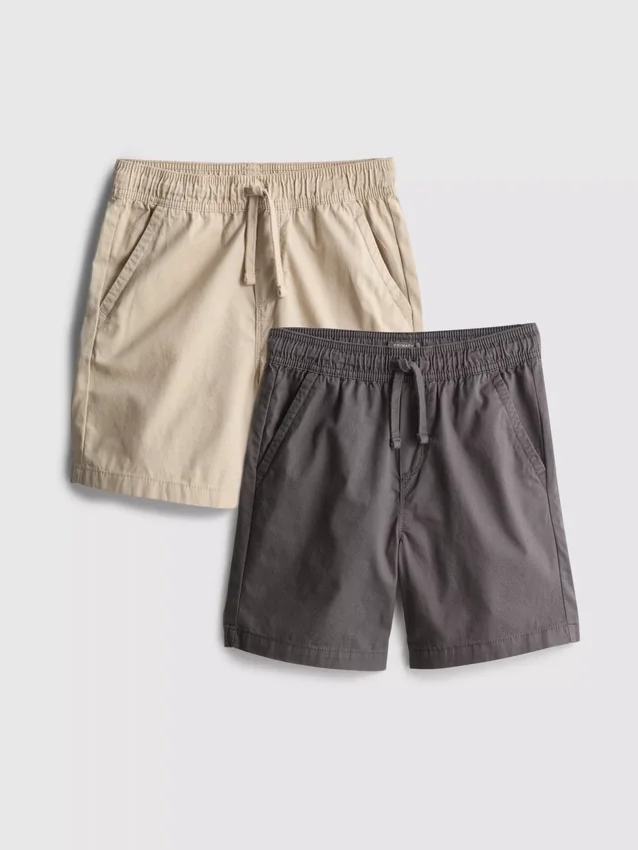7-15 jaar | 2-pack shorts met trekkoord