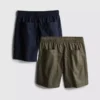 7-15 jaar | 2-pack shorts met trekkoord