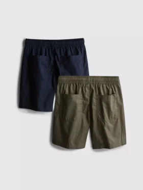 7-15 jaar | 2-pack shorts met trekkoord