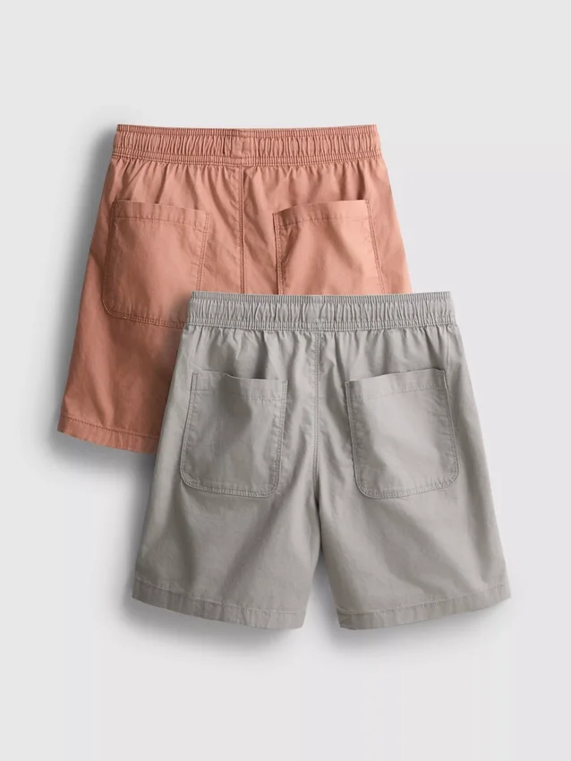 7-15 jaar | 2-pack shorts met trekkoord