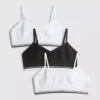 7-15 jaar | 3-pack geribde cropped tops