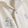 7-15 jaar | bedrukt overhemd met textuur