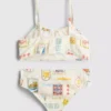7-15 jaar | bikini met ansichtkaartprint