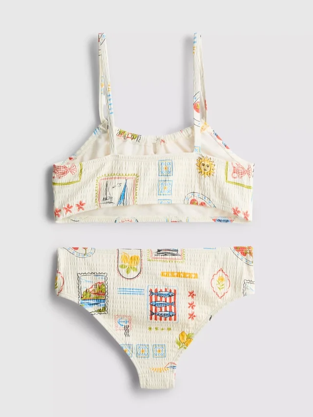 7-15 jaar | bikini met ansichtkaartprint