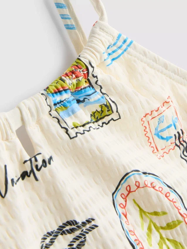 7-15 jaar | bikini met ansichtkaartprint