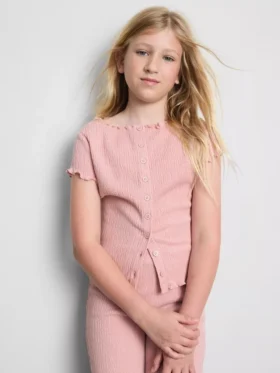 7-15 jaar | blouse met gekreukelde textuur