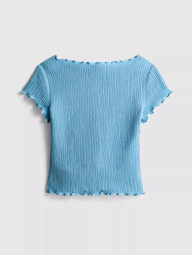 7-15 jaar | blouse met gekreukelde textuur
