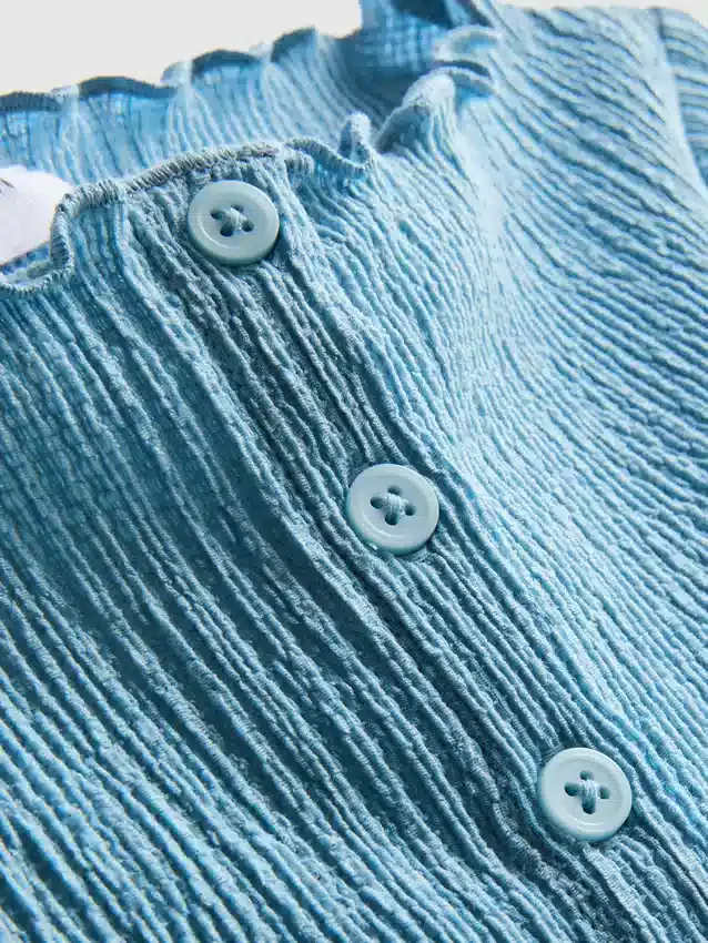 7-15 jaar | blouse met gekreukelde textuur